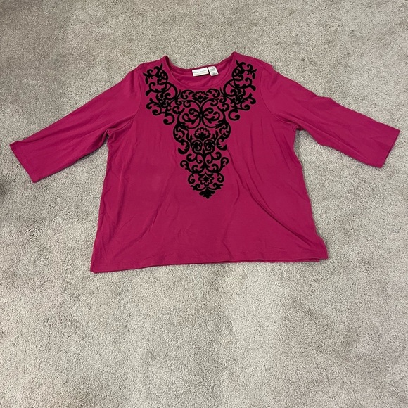 Alfred Dunner 3/4 Length Sleeve Blouse - Picture 1 of 5